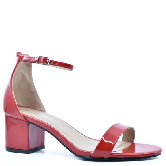 2 inch black heels with strap